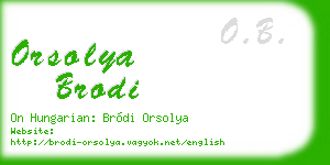 orsolya brodi business card